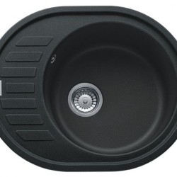 Granitinė plautuvė Franke Ronda, ROG 611-62, užkemšamas ventilis, Onyx
