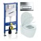 WC rėmo komplektas Geberit, Duofix Basic, su Ideal Standard Connect Aquablade ir soft -close dangčiu