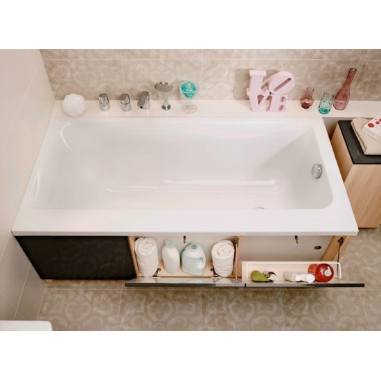 Akrilo vonia Cersanit Smart, 160x80 cm kairinė