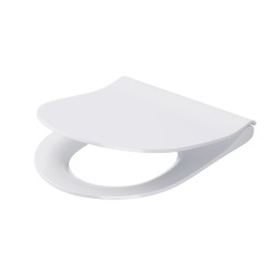 WC dangtis Cersanit, City Oval Slim, lėtai nusileidžiantis
