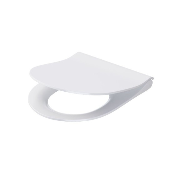 WC dangtis Cersanit, City Oval Slim, lėtai nusileidžiantis