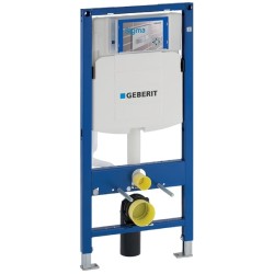 WC rėmo komplektas Geberit, Duofix Sigma, su Ifo iCON Rimfree ir soft-close dangčiu ir chromuotu klavišu