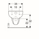 WC pakabinamas Geberit, Smyle, Rimfree