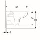 WC pakabinamas Geberit, Smyle, Rimfree