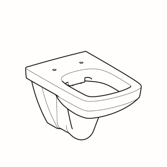 WC pakabinamas Geberit, Selnova Square, Rimfree