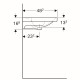 Praustuvas Geberit, Acanto, 120x48.2 cm, dvigubas