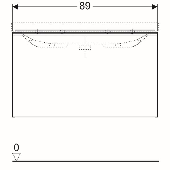 Spintelė praustuvui Geberit Acanto, 90 cm, Balta