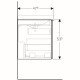 Spintelė praustuvui Geberit Acanto, 120 cm, Balta