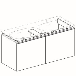 Spintelė praustuvui Geberit Acanto, 120 cm, Juoda