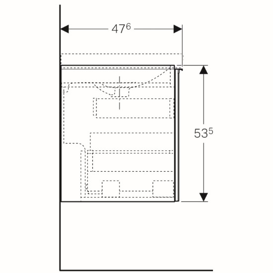 Spintelė praustuvui Geberit Acanto, 120 cm, Juoda