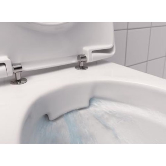 WC rėmo komplektas Geberit, Duofix Sigma, su Ifo Inspira Art Rimfree, soft close dangčiu ir baltu klavišu