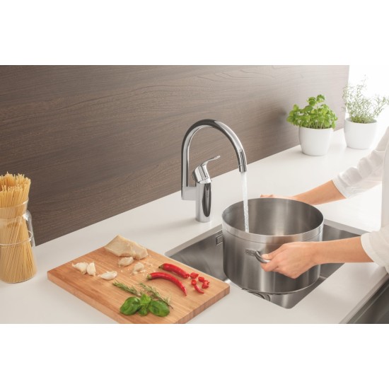 Plautuvės maišytuvas GROHE Eurosmart New aukštu čiaupu