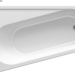 Asimetrinė vonia Ravak Chrome, 170x105, dešininė