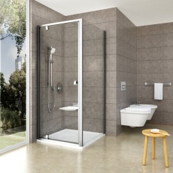 Stacionari sienelė Ravak Pivot, PPS-80, satinas+stiklas Transparent