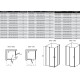 Stačiakampės dušo kabinos sienelė Ravak Chrome, CRV1-90, balta+stiklas Transparent