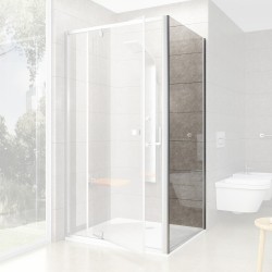Stacionari sienelė Ravak Pivot, PPS-100, satinas+stiklas Transparent