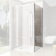 Stacionari sienelė Ravak Pivot, PPS-100, satinas+stiklas Transparent