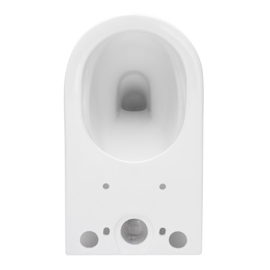 Pastatomas WC SAT, Brevis Rimfree, su lėtai nusileidžiančiu dangčiu