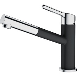Plautuvės maišytuvas Franke Orbit, su ištraukiamu dušeliu, chrome/onyx