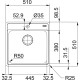 Nerūdijančio plieno plautuvė Franke Bell, BCX 610-51