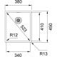 Nerūdijančio plieno plautuvė Franke Box, BXX 210/110-34, rankinis ventilis