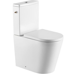 Pastatomas WC SAT, Brevis Rimfree, su lėtai nusileidžiančiu dangčiu, pilnai pristatomas
