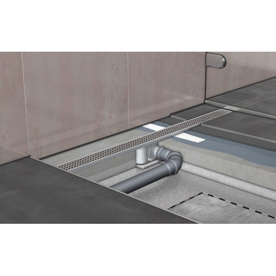 Dušo latako korpusas Aco ShowerDrain C, 92 mm su horizontaliu flanšu, 1185 mm