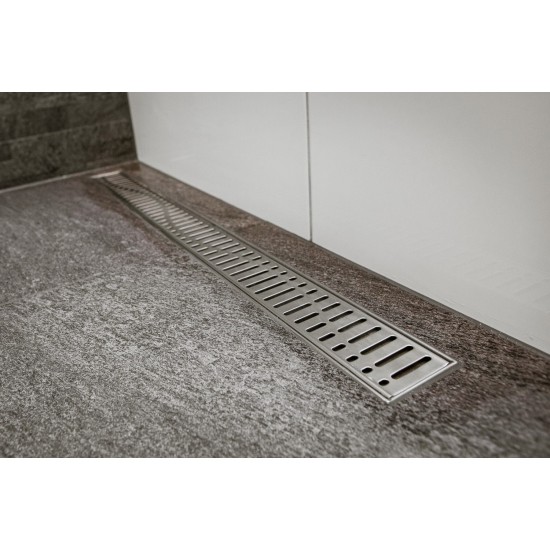 Grotelės dušo latakui ACO ShowerDrain C, Wave, 785 mm