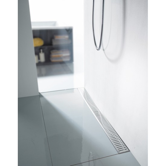 Grotelės dušo latakui ACO ShowerDrain C, Wave, 785 mm