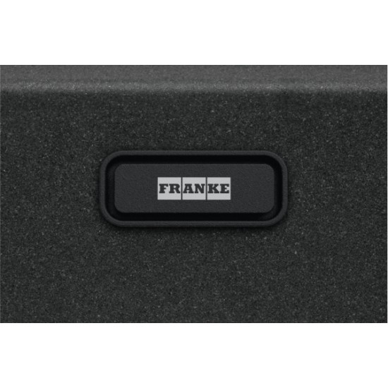 Granitinė plautuvė Franke Maris, MRG 610-52 A, Juoda matinė, juodas rankinis ventilis