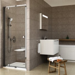 Varstomos dušo durys Ravak Pivot, PDOP1-80, blizgi+stiklas Transparent