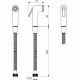 Bidetės galvute Ideal Standard, su metaline 1500 mm žarnele
