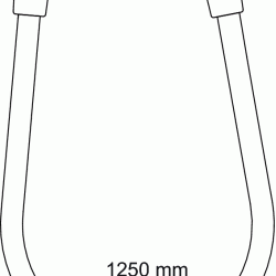 Dušo žarna Ideal Standard IdealRain, 125 cm, chromuota