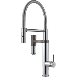 Plautuvės maišytuvas Franke su filtru, Vital Semi-Pro Chromas/Gunmetal filtruotam ir karštam/šaltam vandeniui