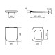 Dangtis WC Ideal Standard i.life B, Soft Close, plonas Sandwich