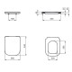 Dangtis WC Ideal Standard i.life A, Soft Close, lengvai nuimamas
