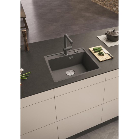 Granitinė plautuvė Franke Maris, MRG 210-52 A, Onyx, ekscentrinis ventilis