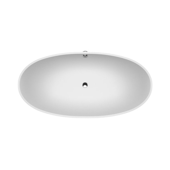Akmens masės vonia Aura Galatea 2 balta, 176x87 cm, be persipylimo