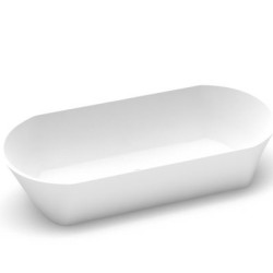 Akmens masės praustuvas Aura Ornea 4, 75x34 cm, baltas