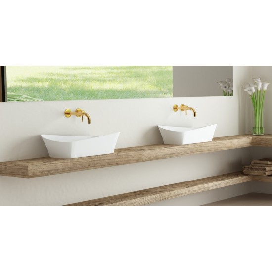 Akmens masės praustuvas Aura Kleodora 2, 71x33 cm, baltas