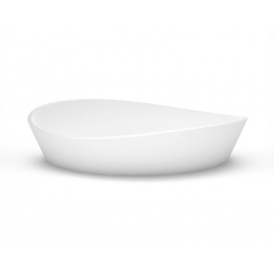Akmens masės praustuvas Aura Iside, 80x39 cm, baltas