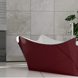 Akmens masės vonia Aura Eracura balta, 177x79 cm, be persipylimo