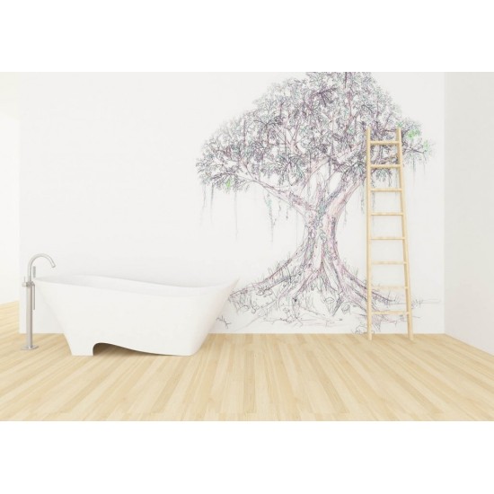 Akmens masės vonia Aura Kami 2 balta, 180x78 cm, su persipylimu