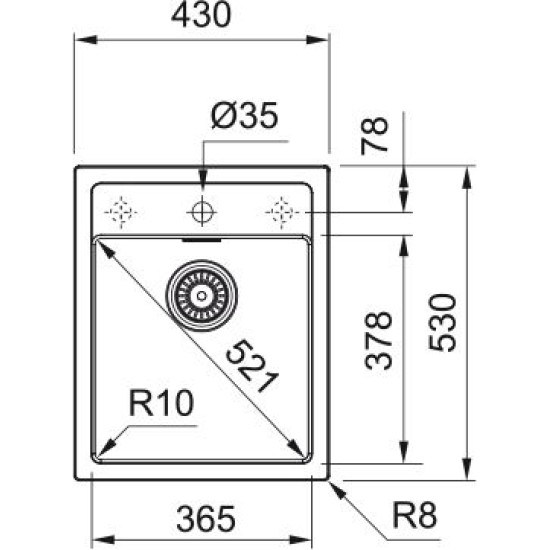 Tectonite plautuvė Franke, Sirius SID 610-40, Smėlio