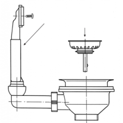 Ventilis FRANKE plautuvės ROL/ROX/RON 610-41, d 3''1/2, užkemšamas