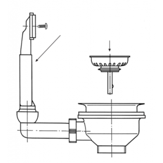 Ventilis FRANKE plautuvės ROL/ROX/RON 610-41, d 3''1/2, užkemšamas