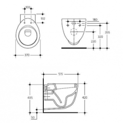 WC IDEAL STANDARD Small pakabinamas su soft close dangčiu