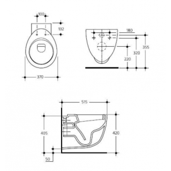 WC IDEAL STANDARD Small pakabinamas su soft close dangčiu