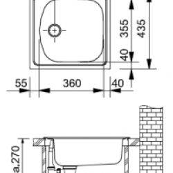 Plieninė plautuvė Franke Eurostar, ETN 610i