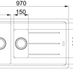 Granitinė plautuvė Franke Basis, BFG 651, Cashmere